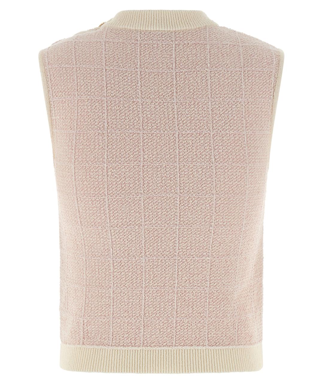 BALMAIN Розовая хлопковая майка, фото 2