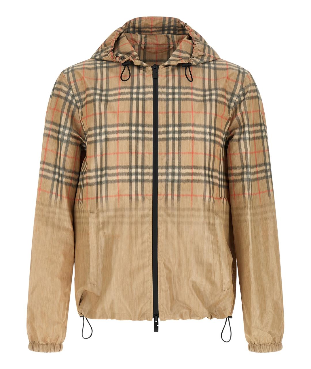 BURBERRY Бежевая вискозная куртка, фото 1