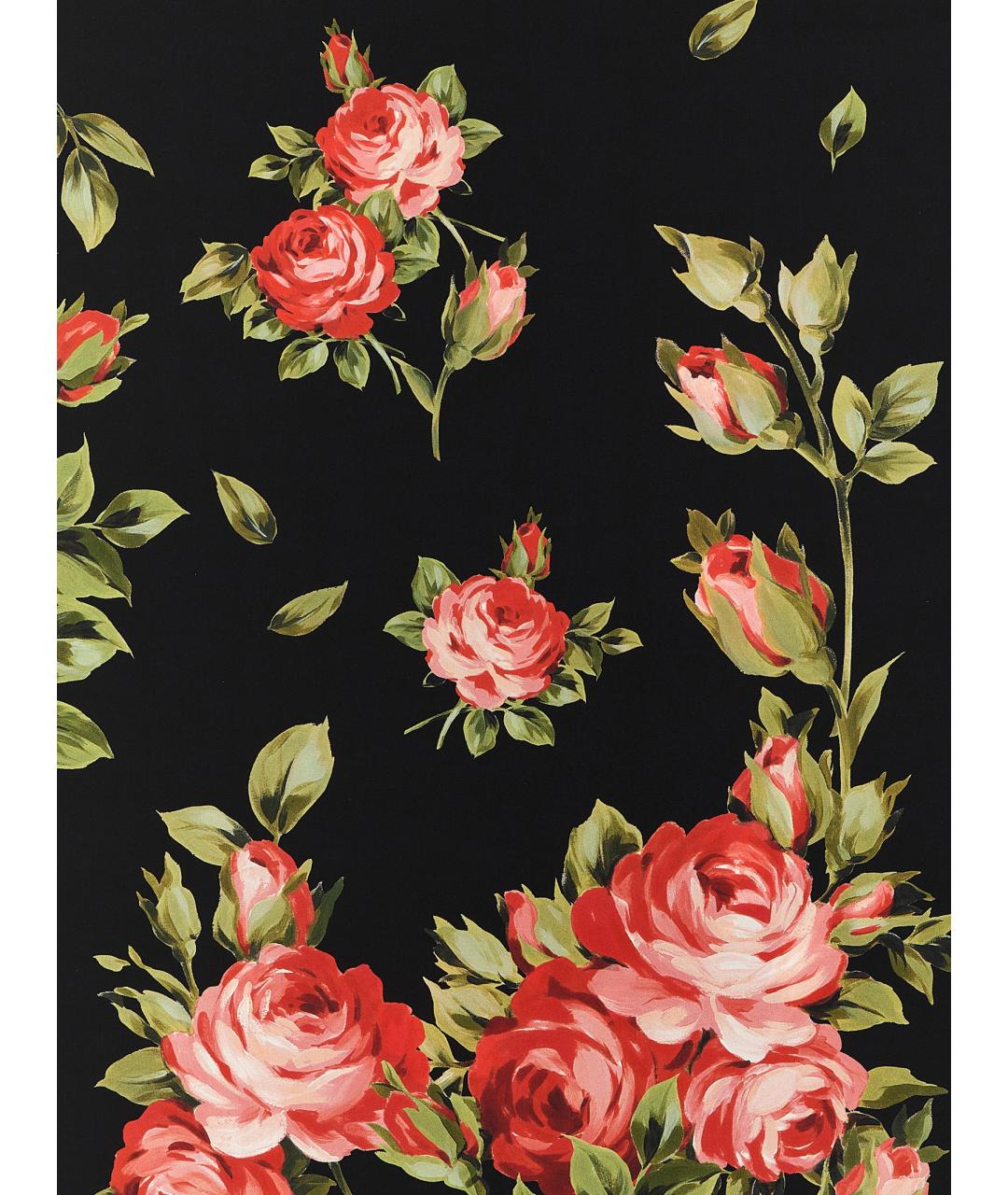 DOLCE&GABBANA Черный шелковый шарф, фото 3