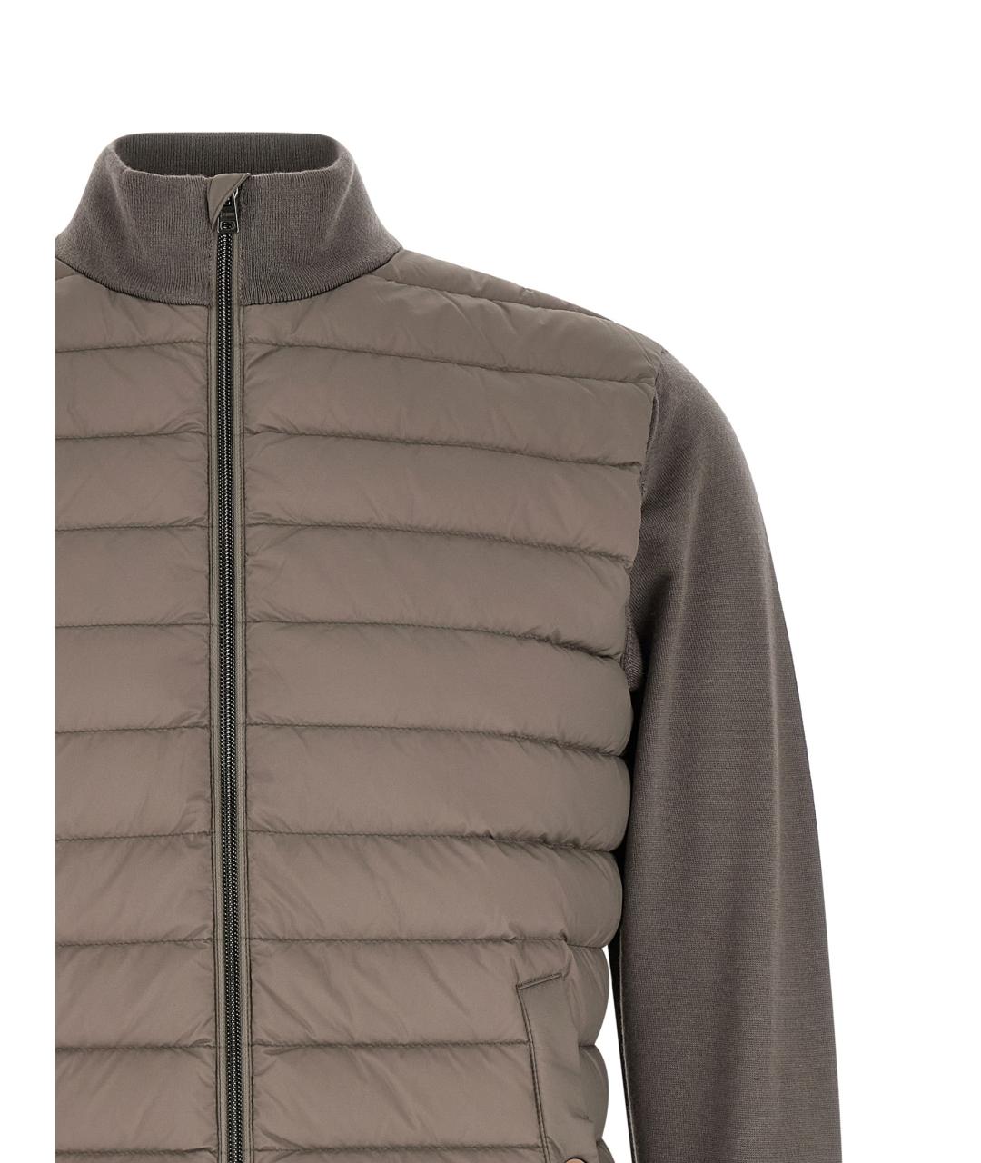 HERNO Серый шерстяной кардиган, фото 3