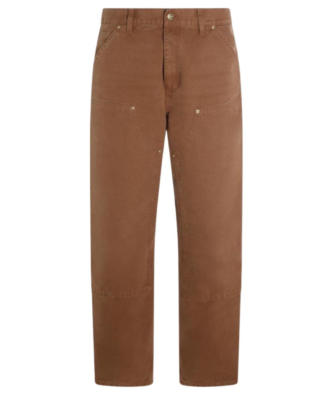CARHARTT WIP Коричневые хлопковые повседневные брюки, фото 1