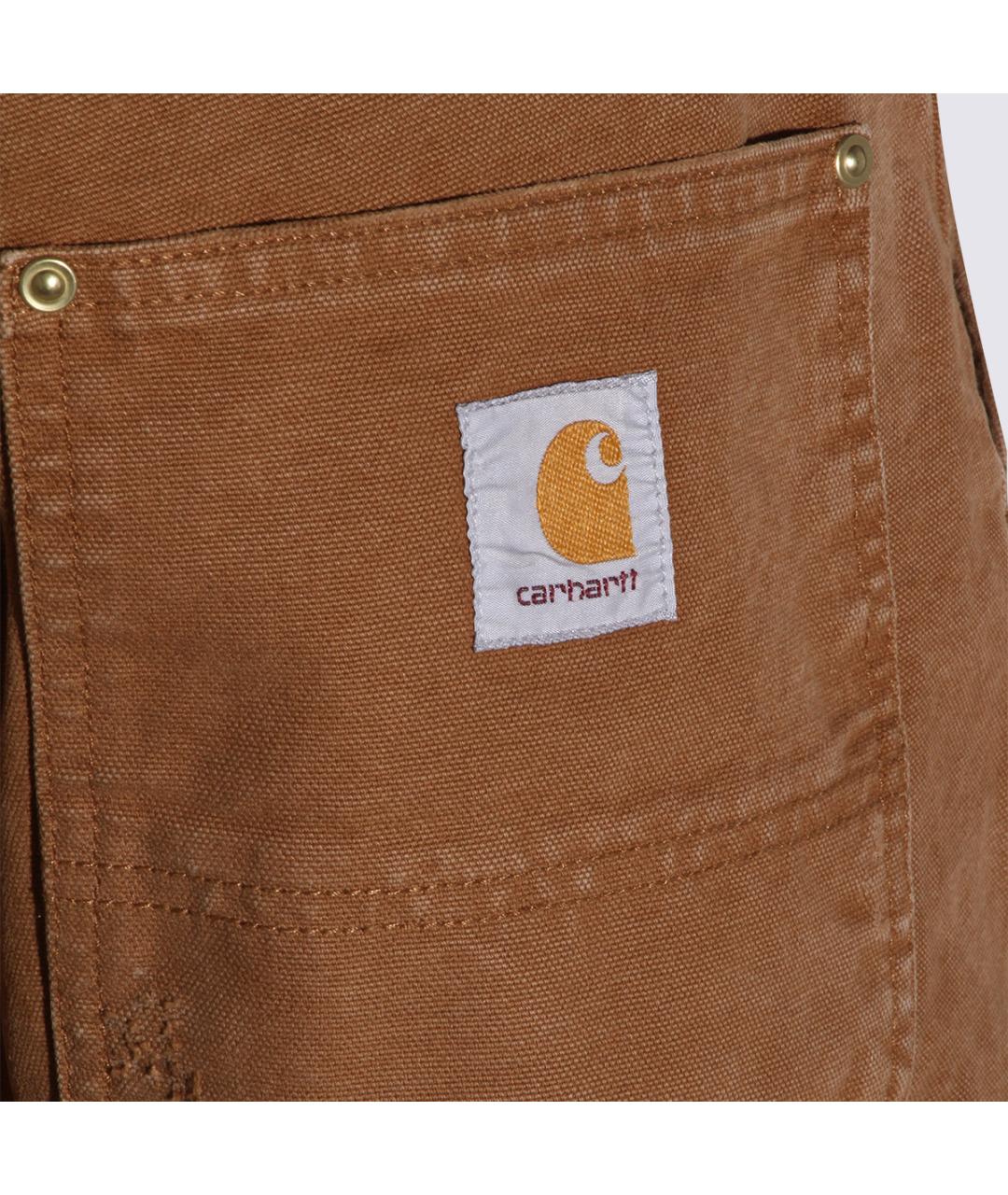 CARHARTT WIP Коричневые хлопковые повседневные брюки, фото 4