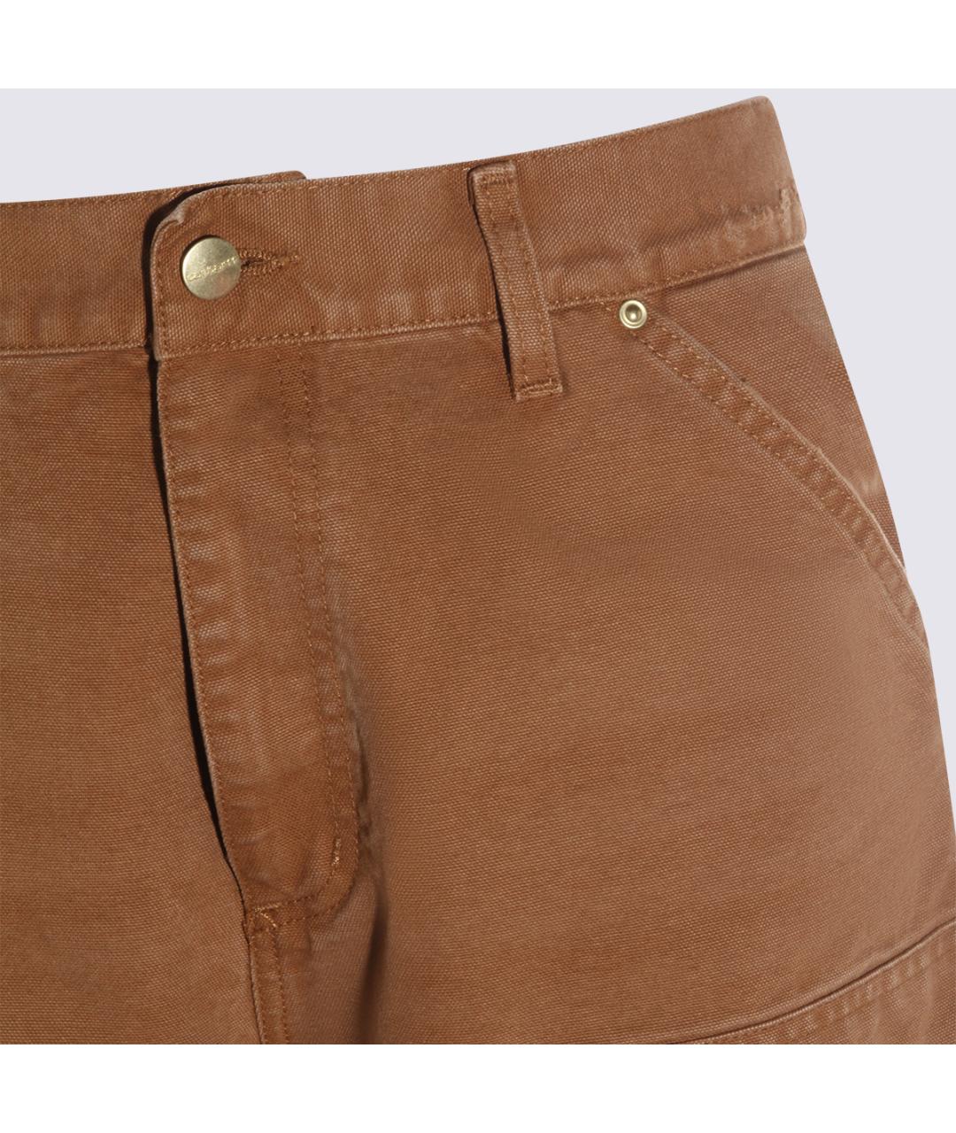 CARHARTT WIP Коричневые хлопковые повседневные брюки, фото 3