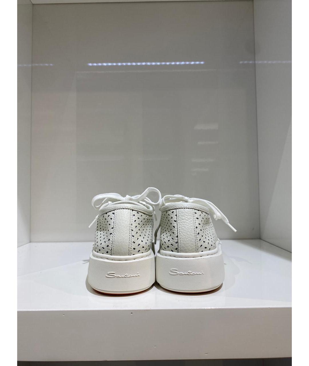 SANTONI Белые кеды, фото 4