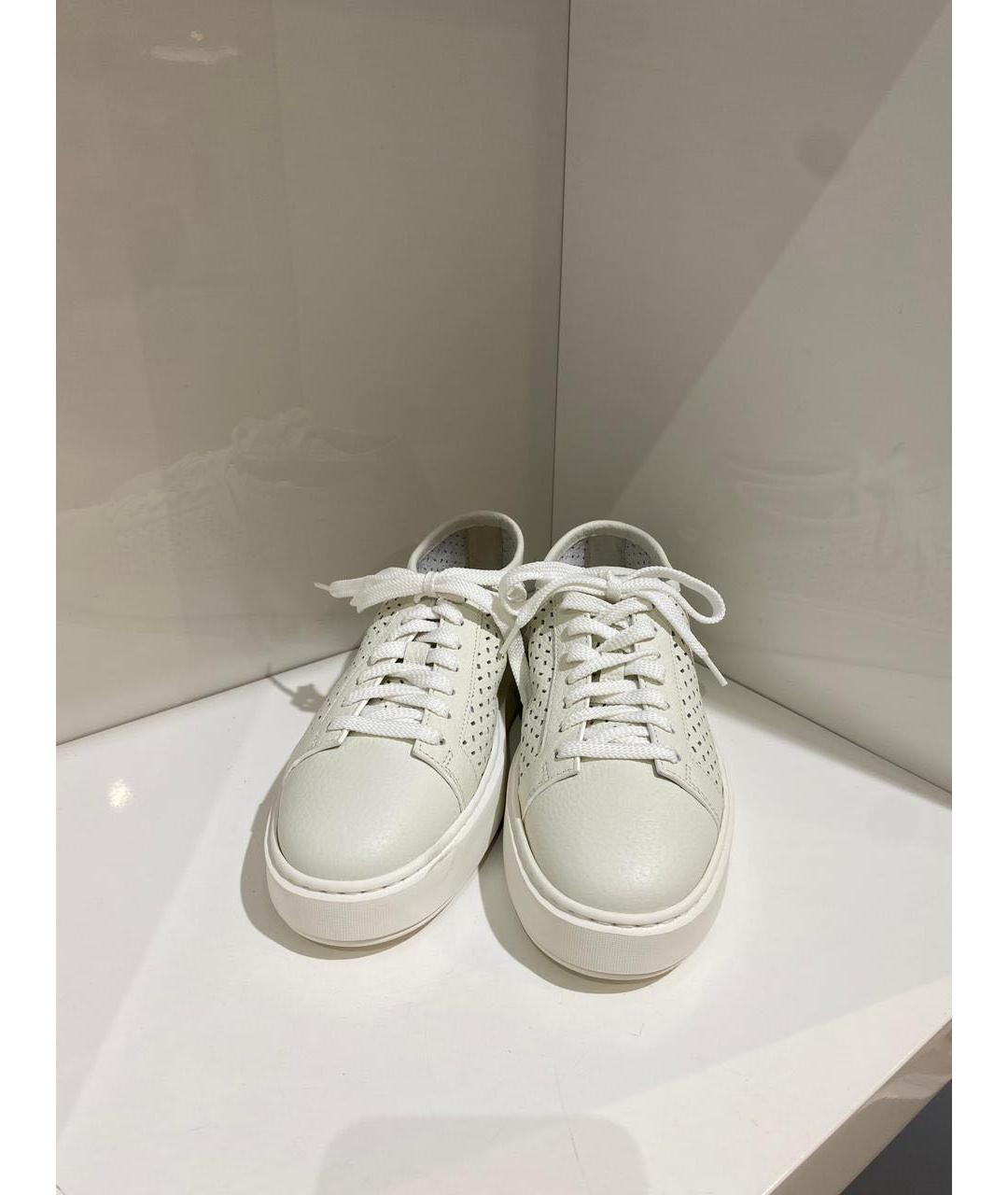 SANTONI Белые кеды, фото 3