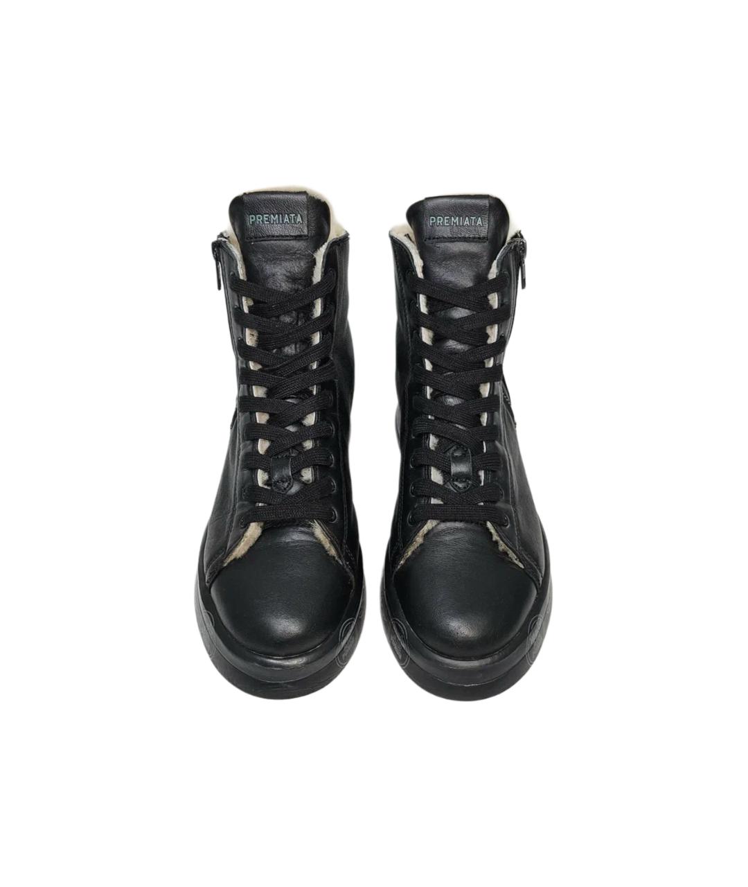 PREMIATA Черные кожаные ботинки, фото 2