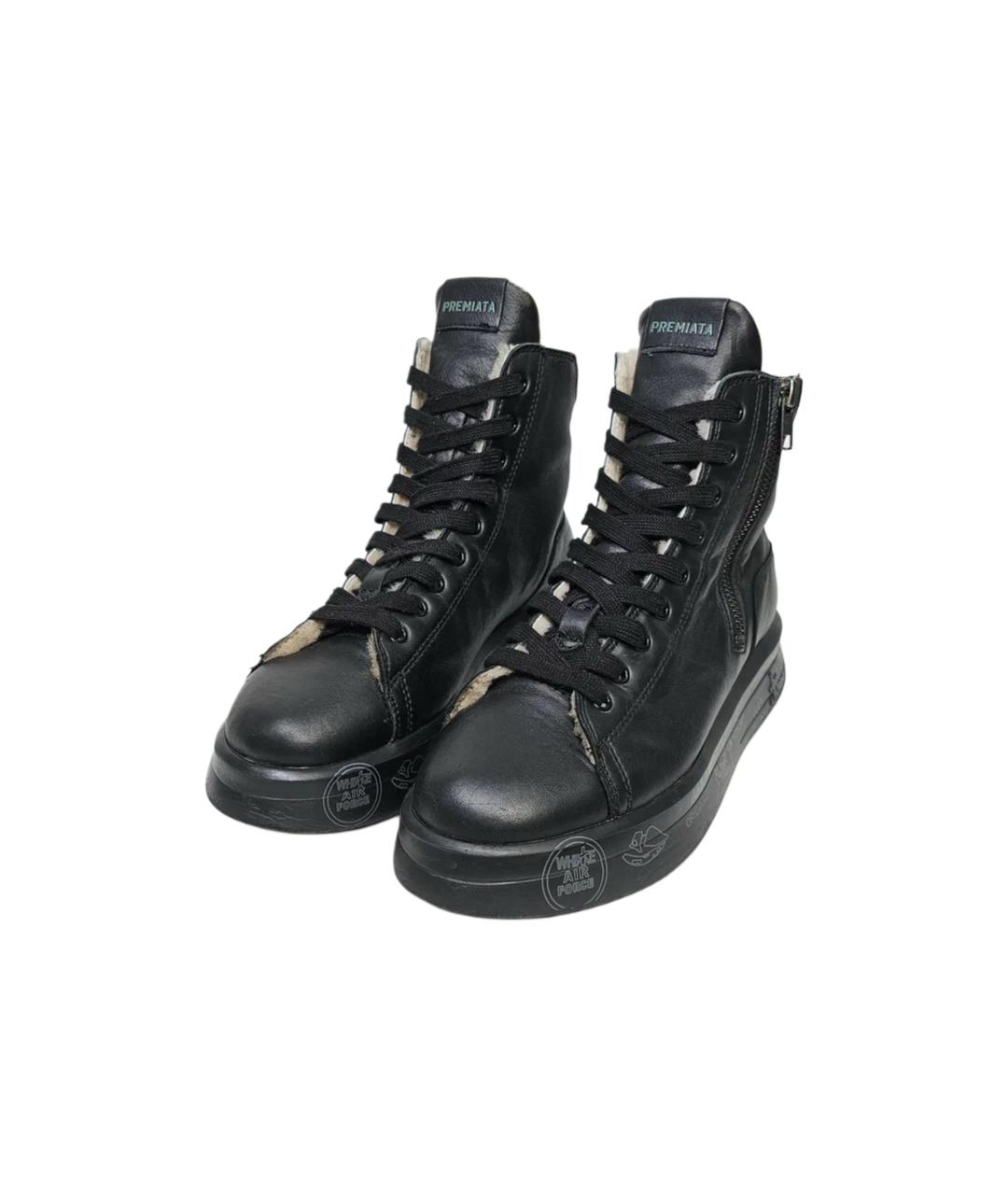 PREMIATA Черные кожаные ботинки, фото 3