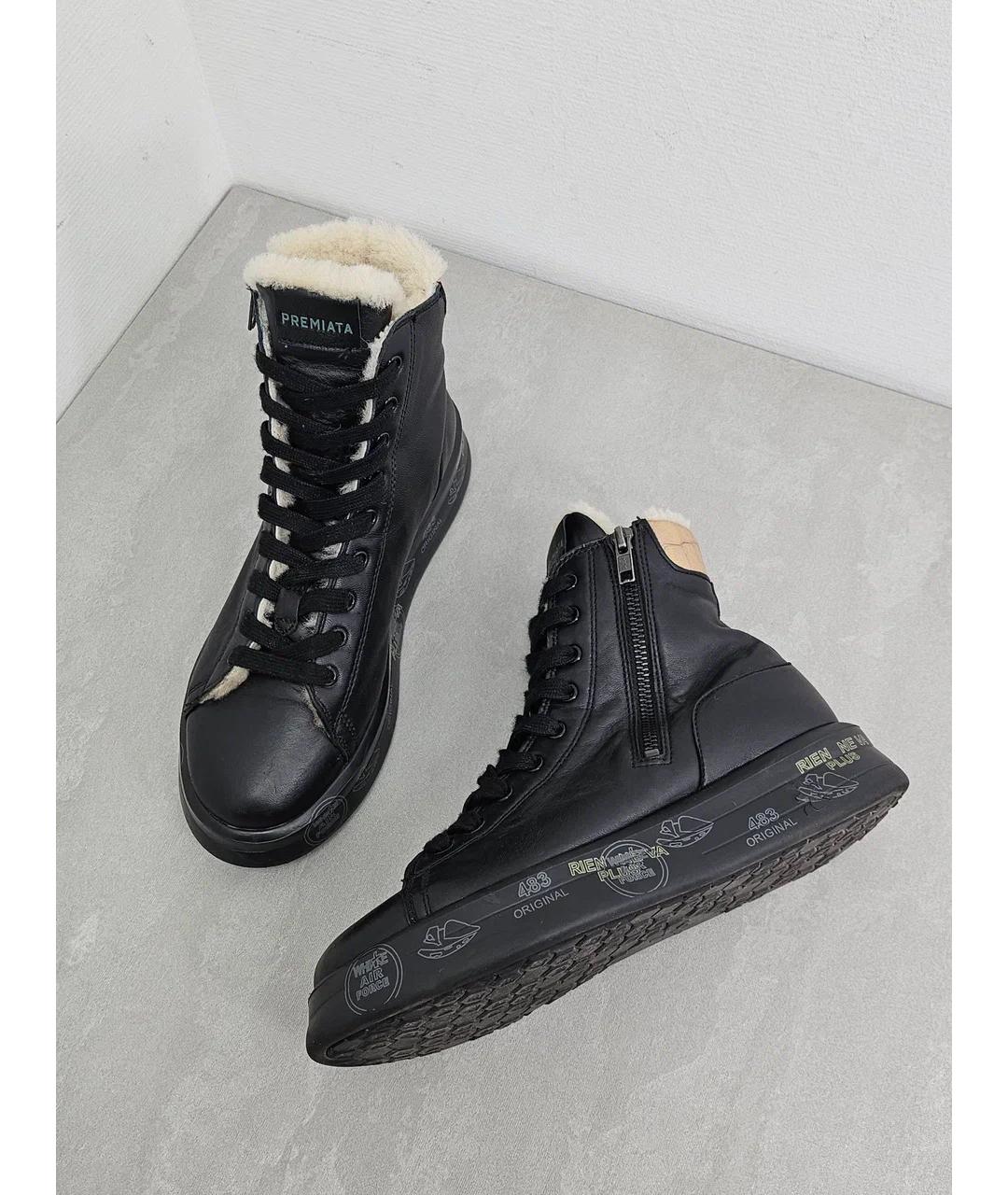 PREMIATA Черные кожаные ботинки, фото 7