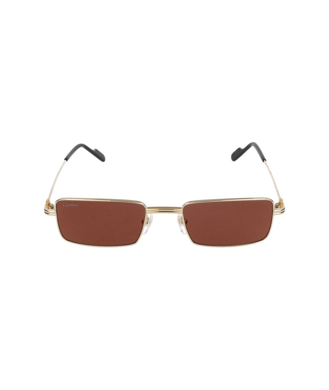 CARTIER Золотые металлические солнцезащитные очки, фото 2