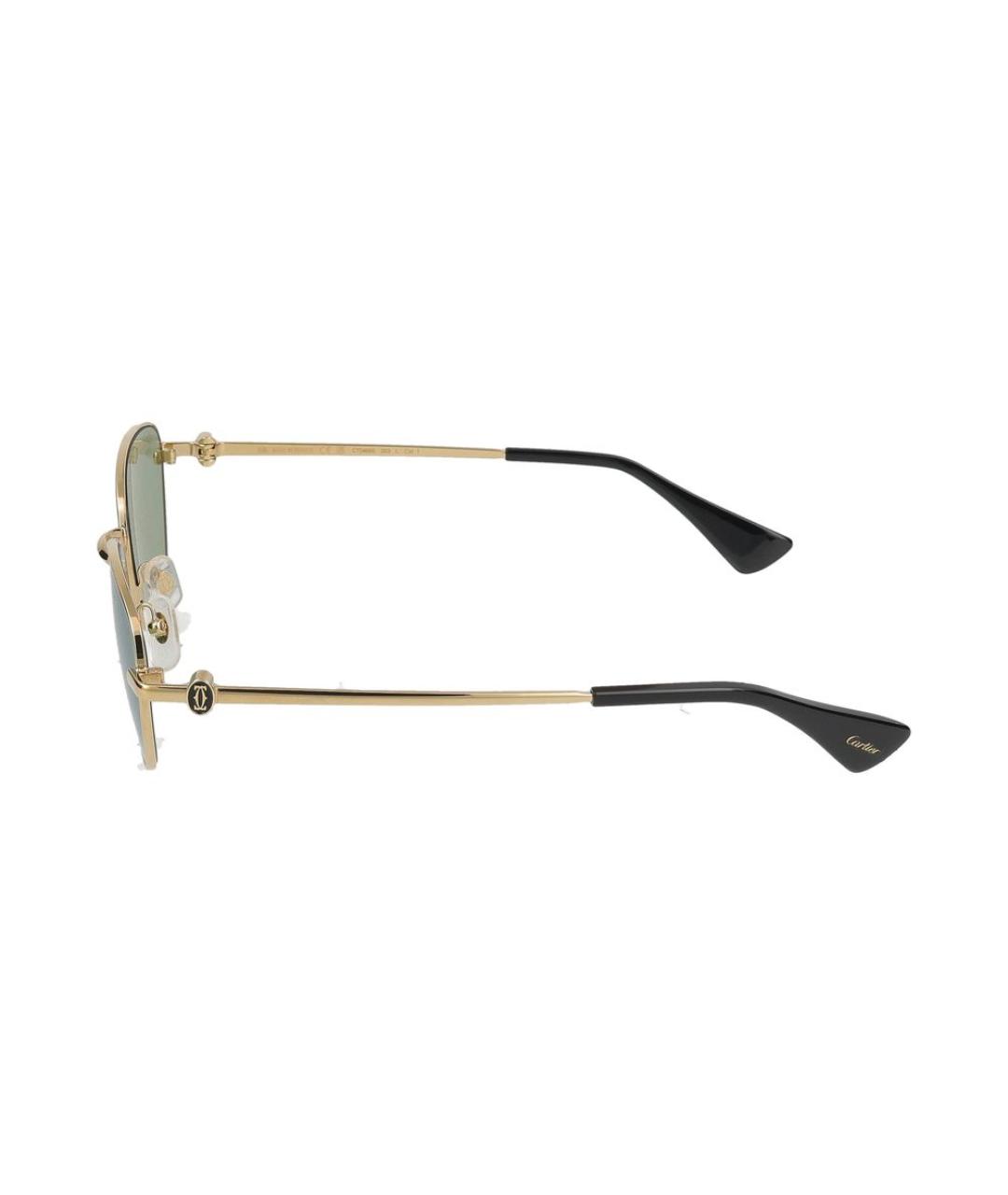 CARTIER Золотые металлические солнцезащитные очки, фото 3