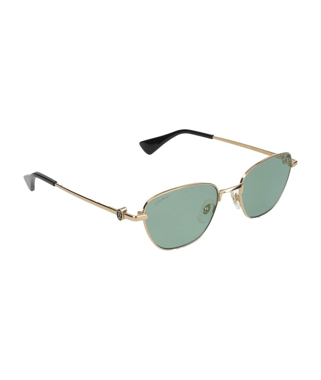 CARTIER Золотые металлические солнцезащитные очки, фото 4