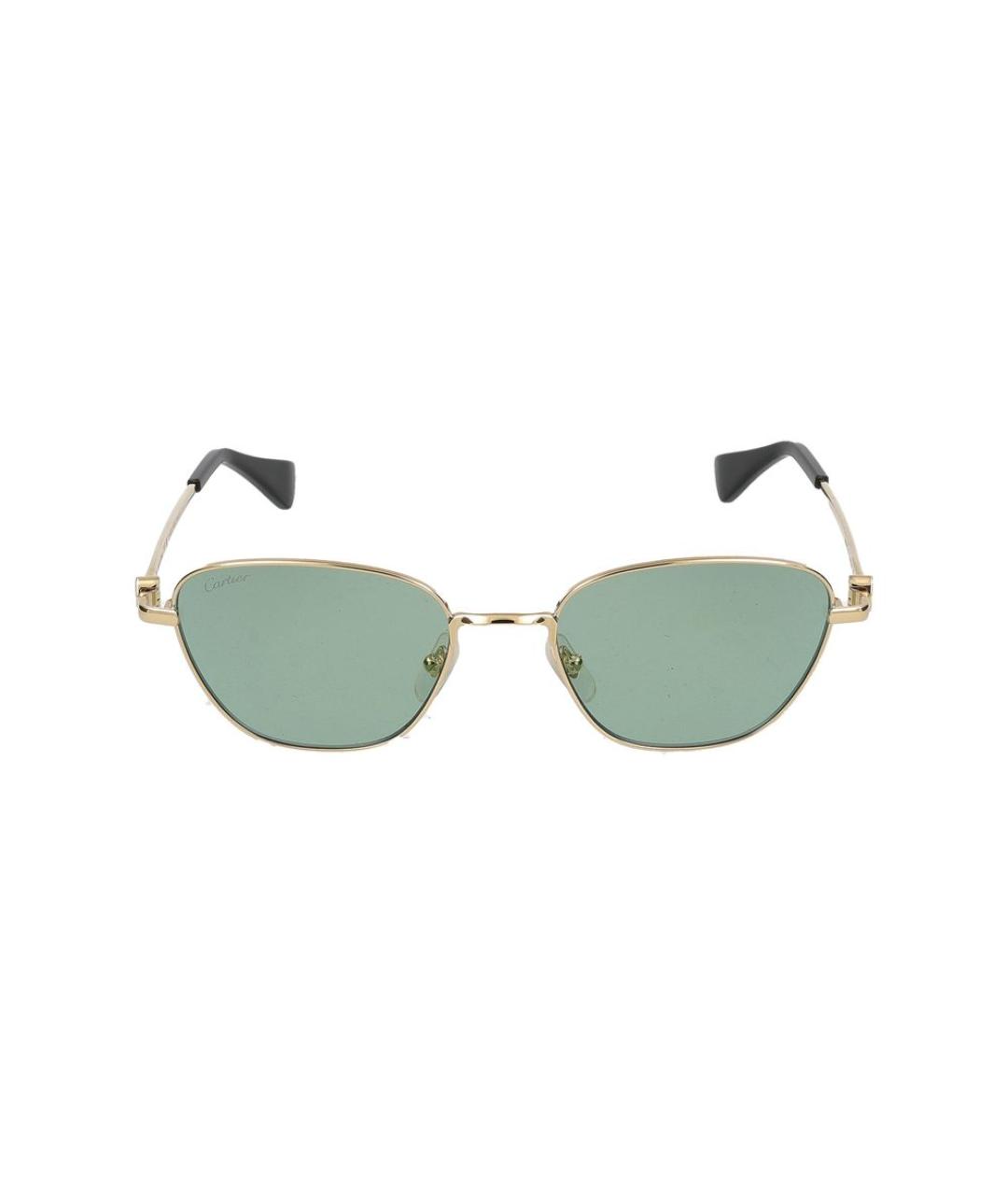 CARTIER Золотые металлические солнцезащитные очки, фото 2