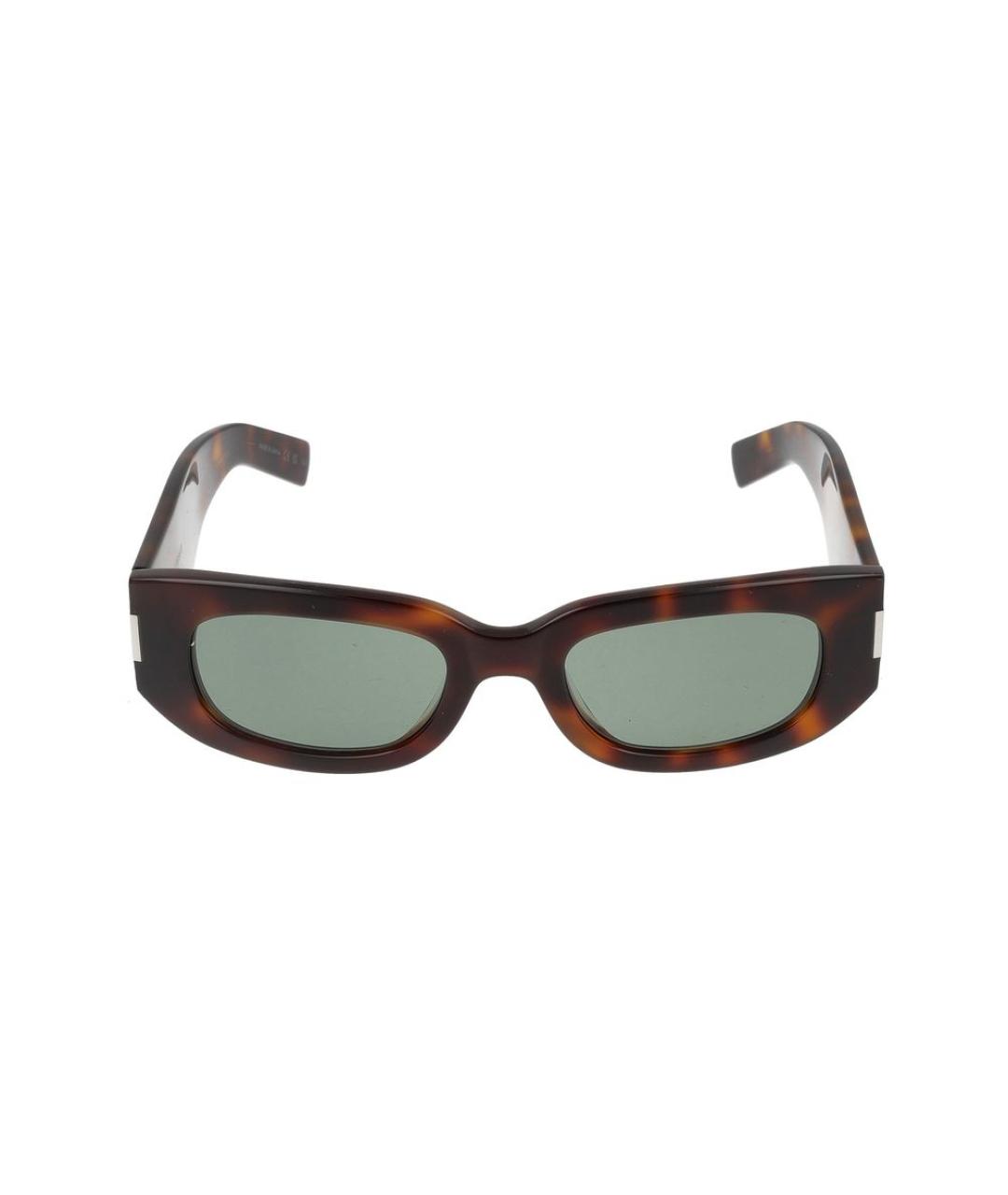 SAINT LAURENT Коричневые солнцезащитные очки, фото 2