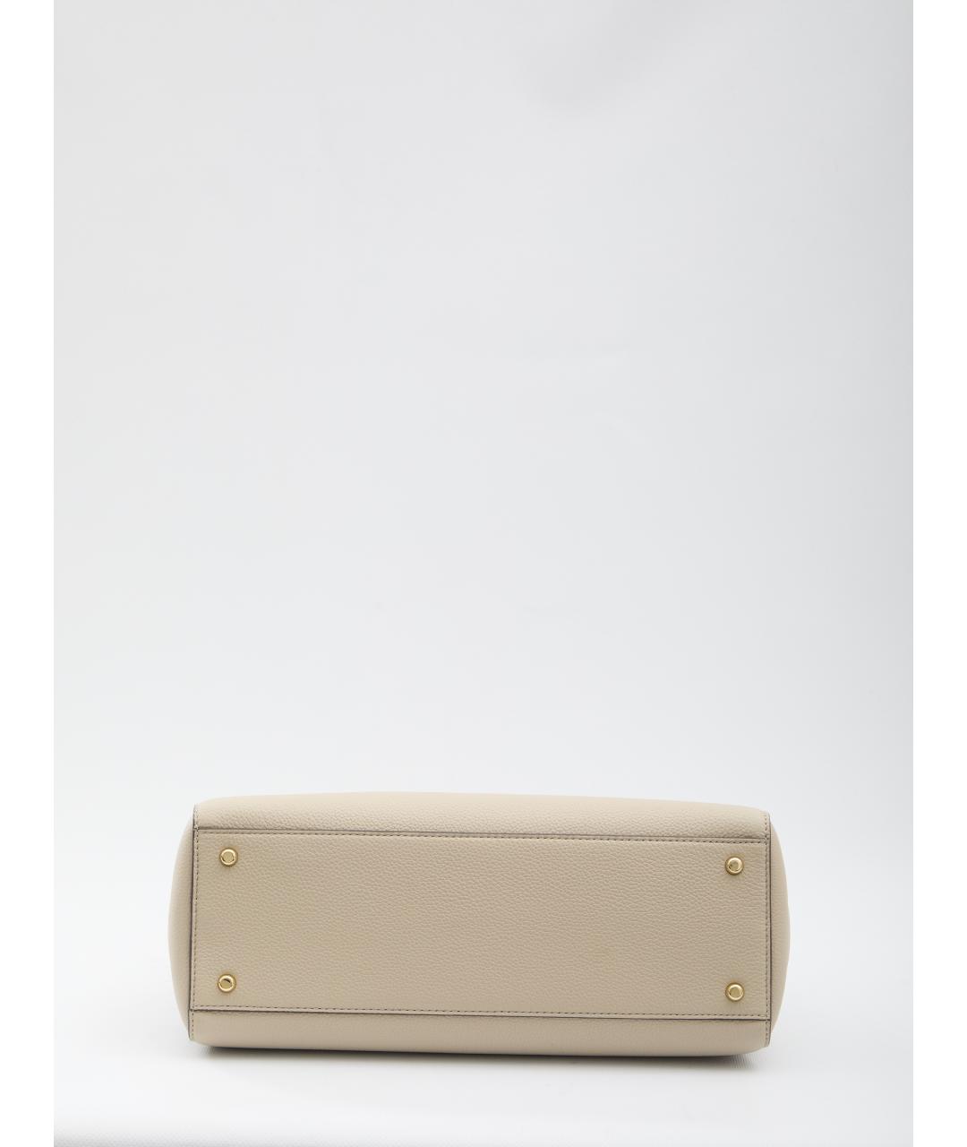 TORY BURCH Бежевая кожаная сумка тоут, фото 3