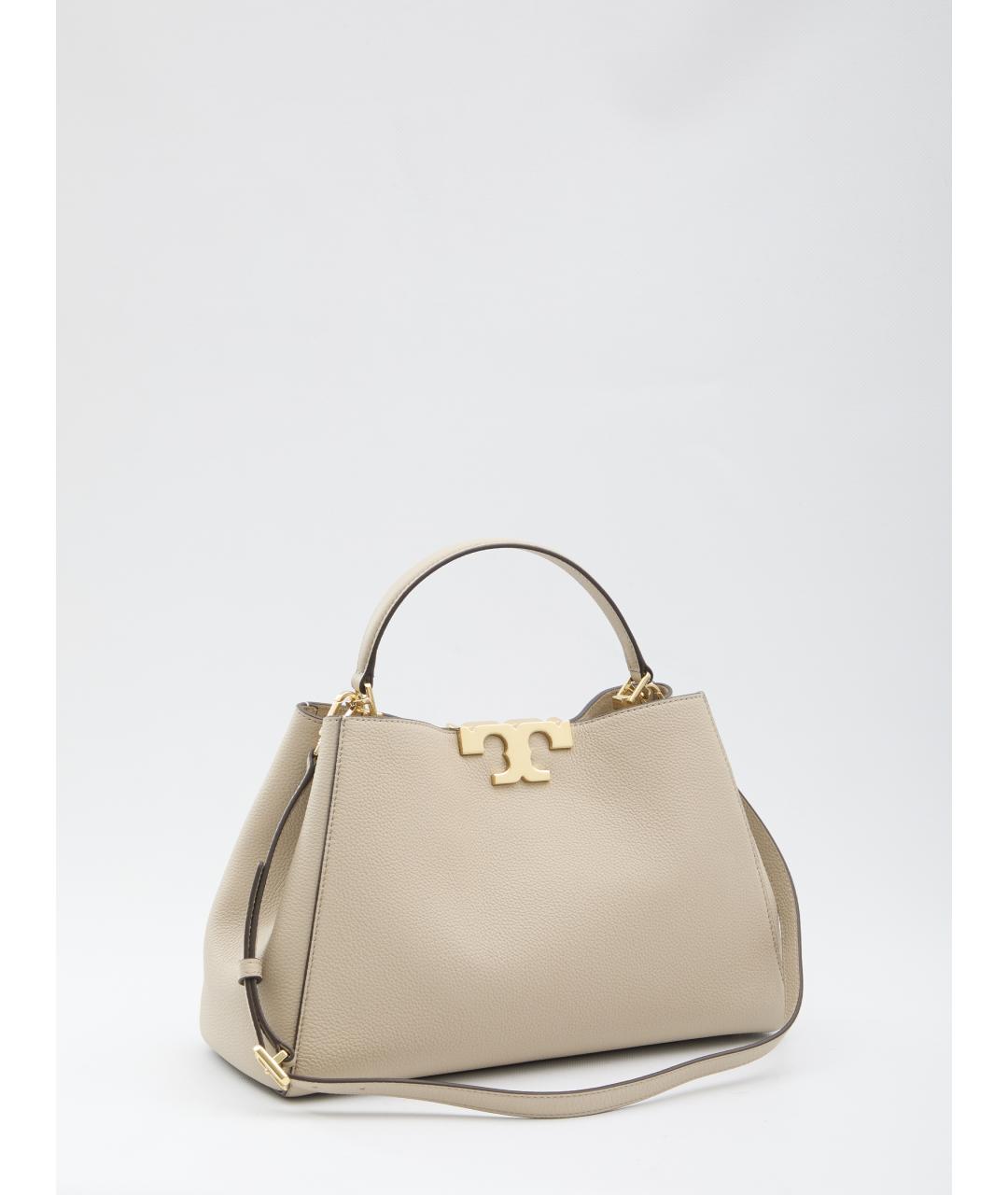 TORY BURCH Бежевая кожаная сумка тоут, фото 2