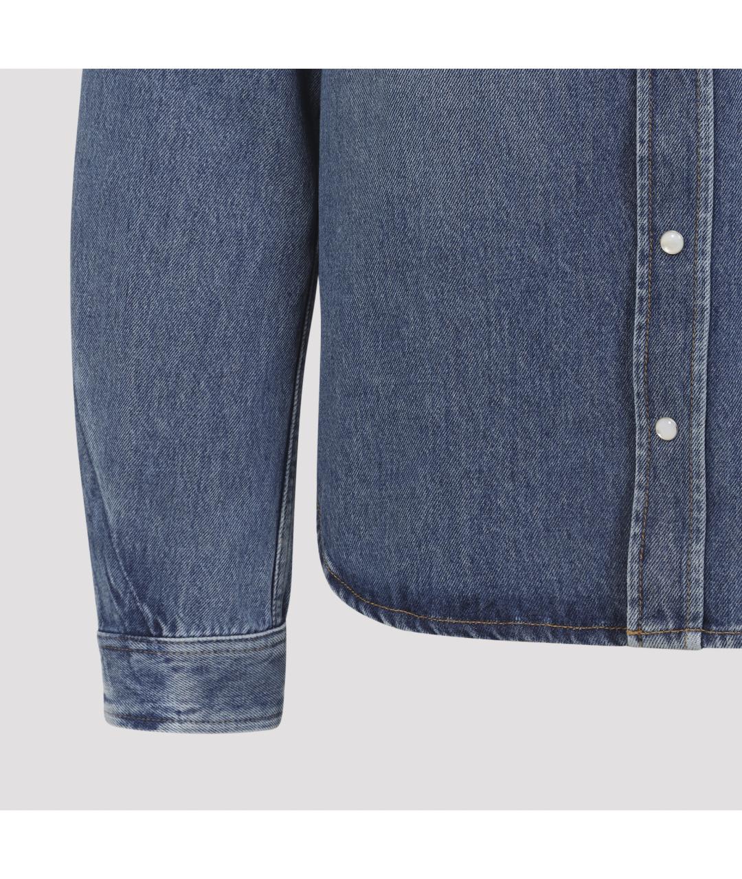 GIVENCHY Синяя хлопковая кэжуал рубашка, фото 4