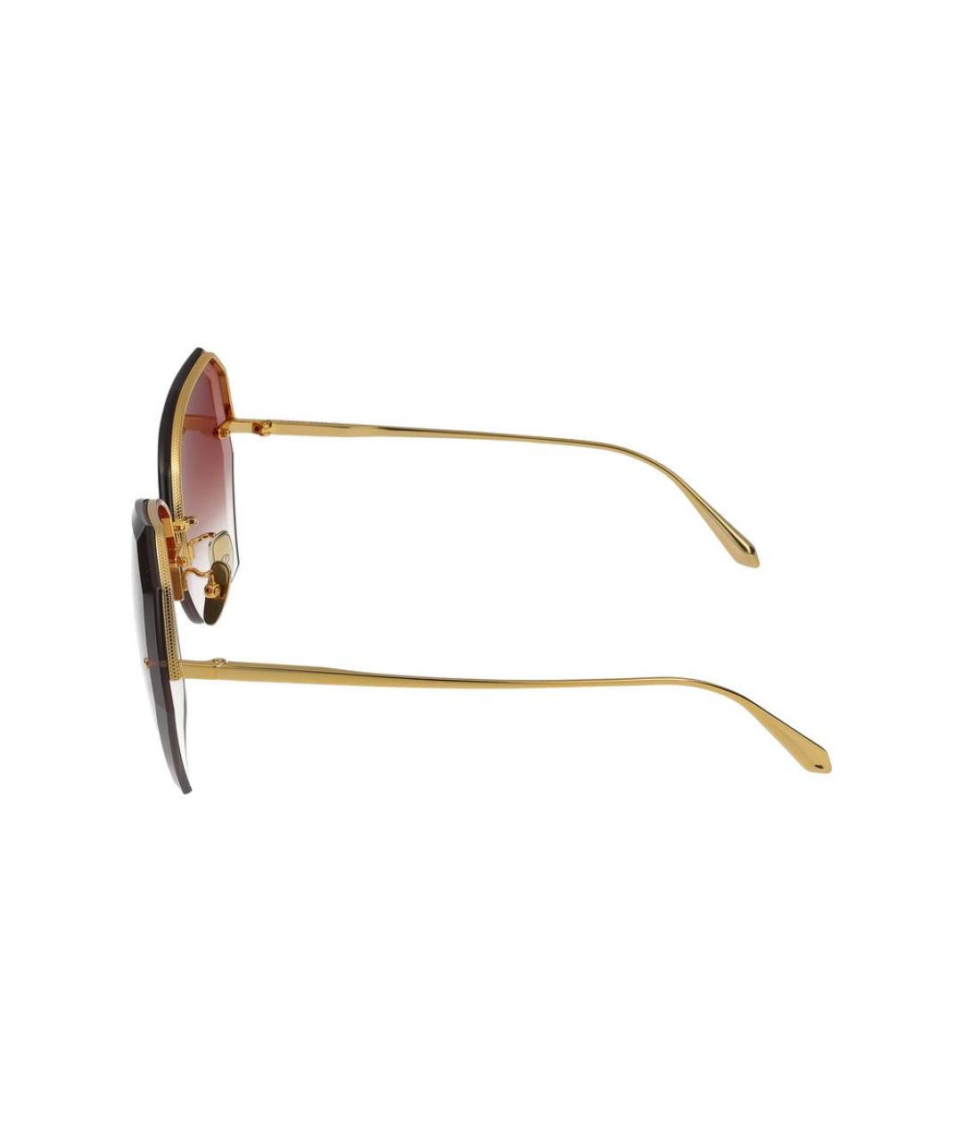 LINDA FARROW Красные солнцезащитные очки, фото 3