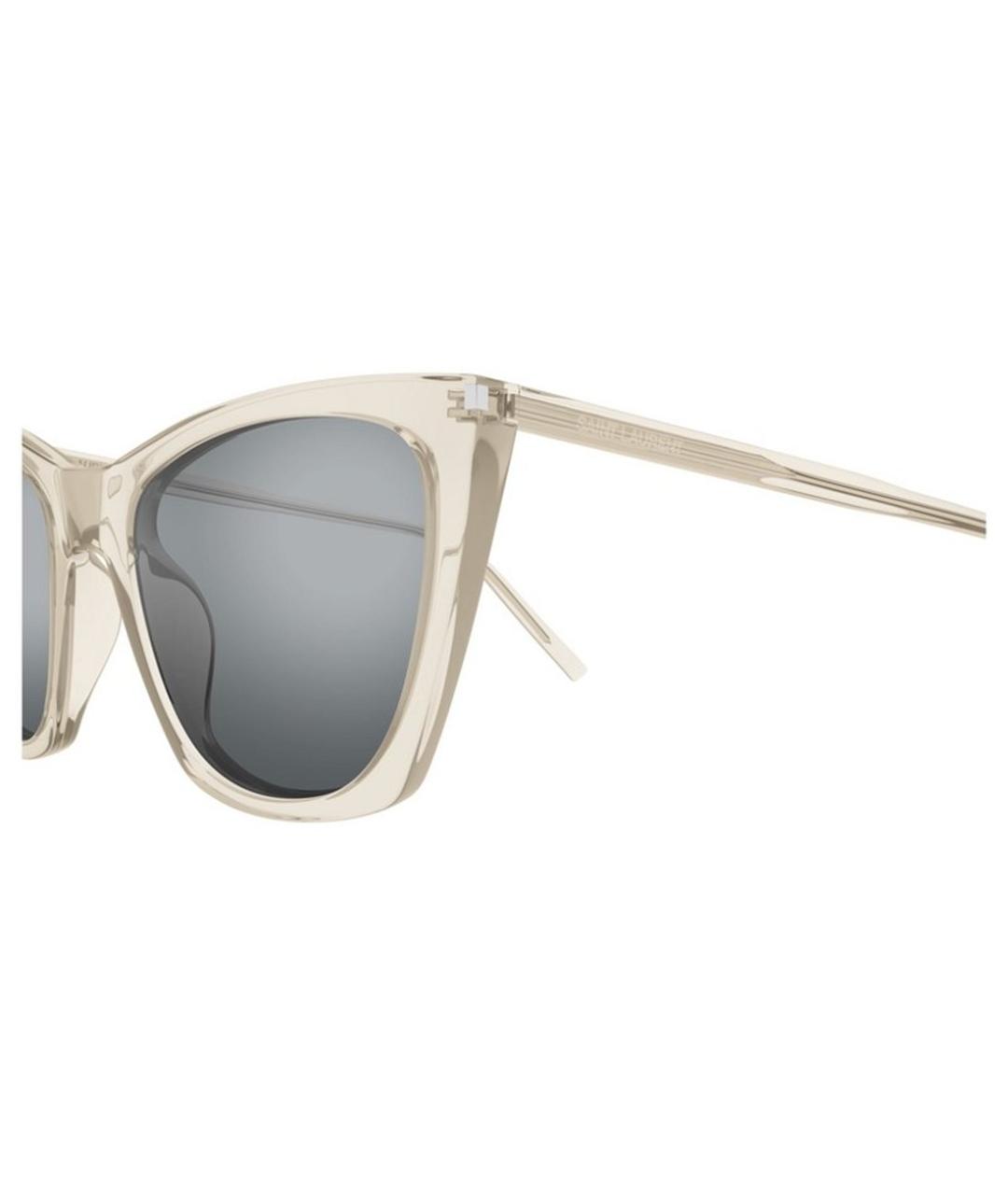 SAINT LAURENT Бежевые солнцезащитные очки, фото 3