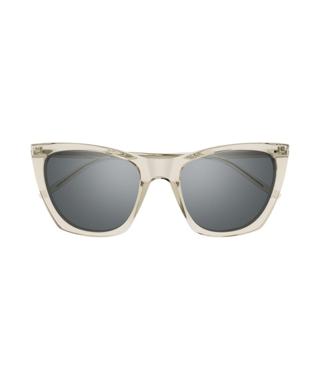 SAINT LAURENT Бежевые солнцезащитные очки, фото 2