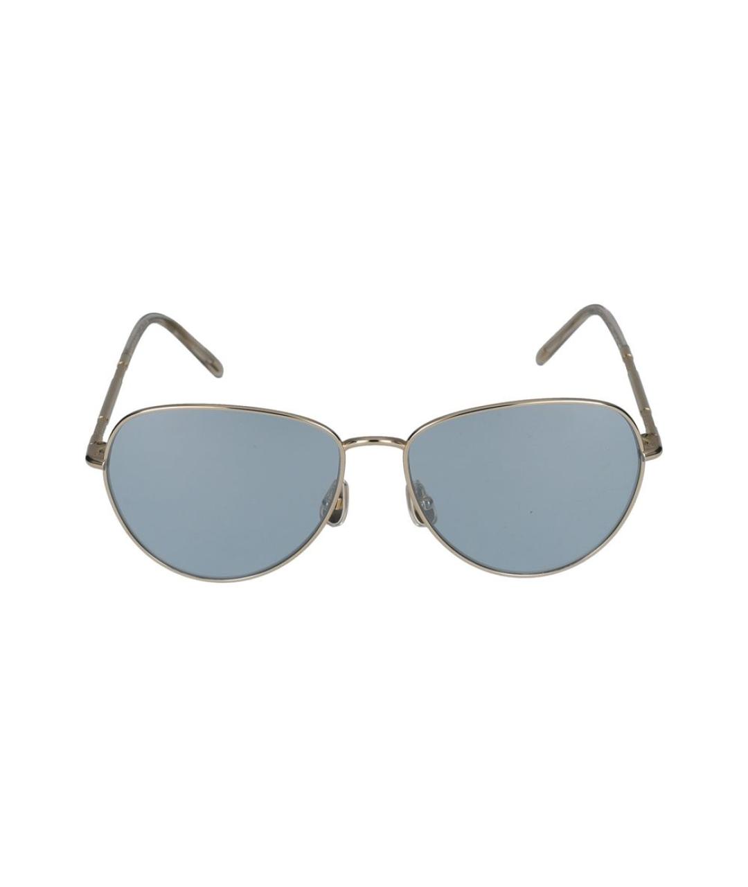 BRUNELLO CUCINELLI Золотые металлические солнцезащитные очки, фото 3