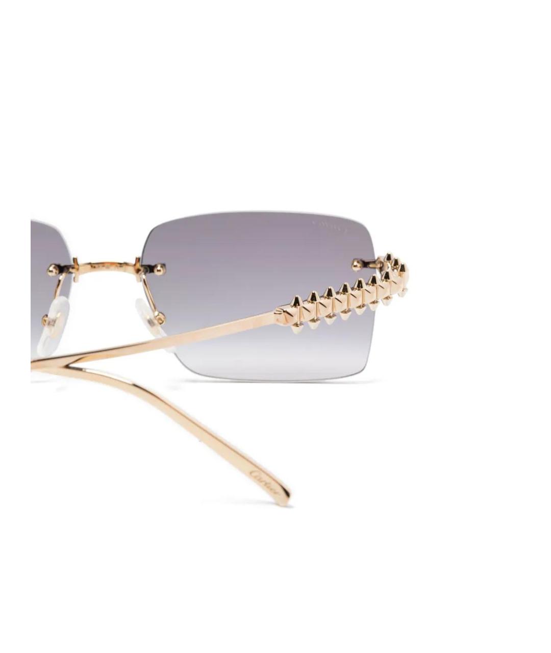 CARTIER Золотые металлические солнцезащитные очки, фото 5