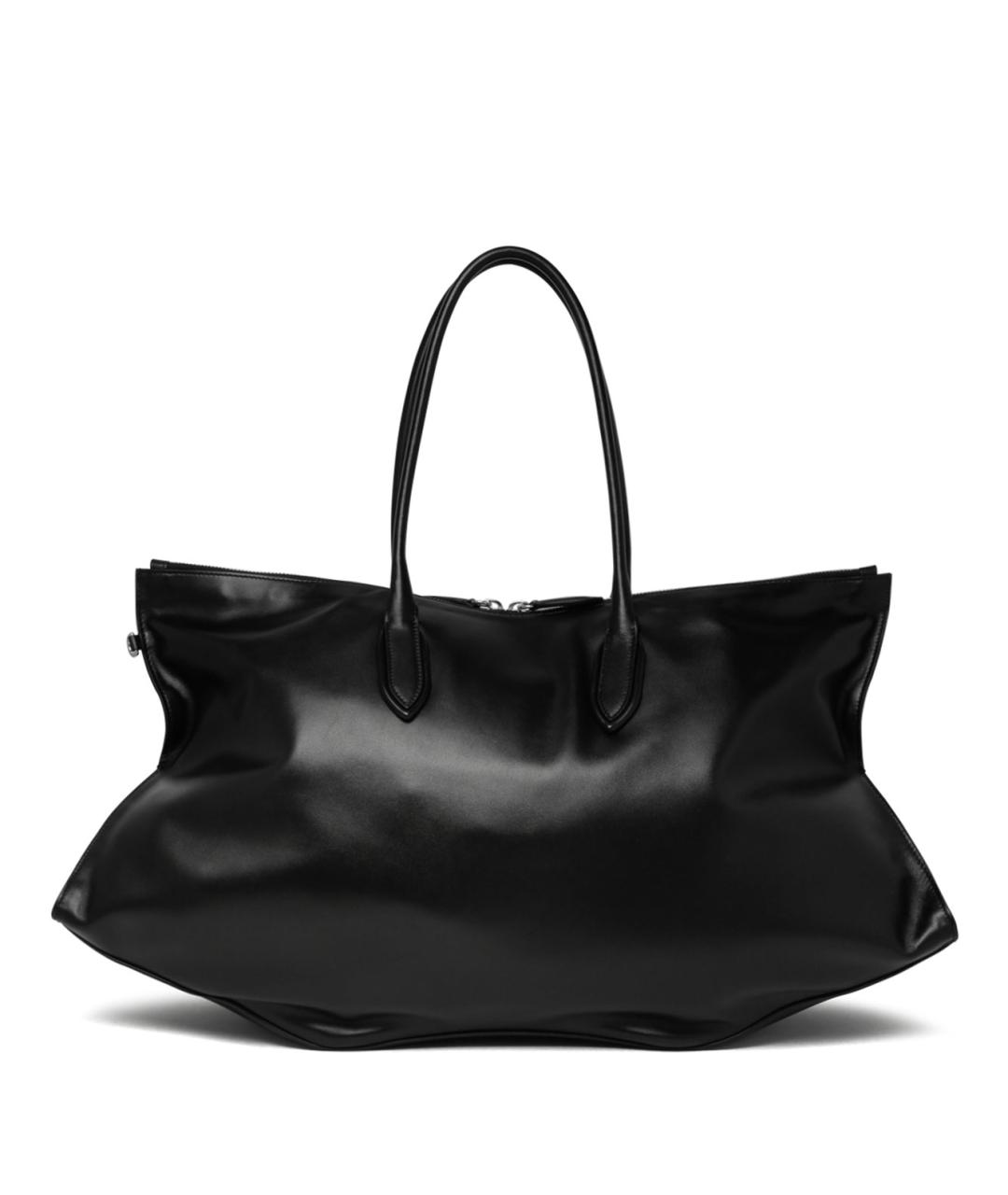 ALEXANDER MCQUEEN Черная кожаная сумка тоут, фото 2