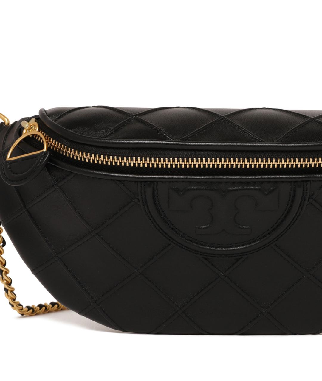 TORY BURCH Черная кожаная сумка через плечо, фото 4