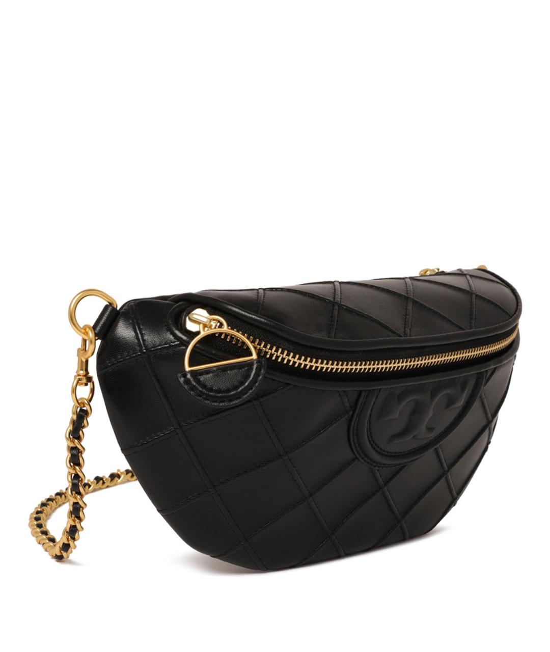 TORY BURCH Черная кожаная сумка через плечо, фото 3