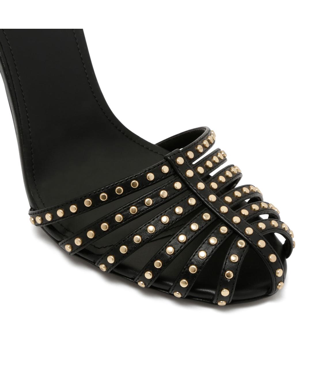 GIVENCHY Черные кожаные босоножки, фото 4