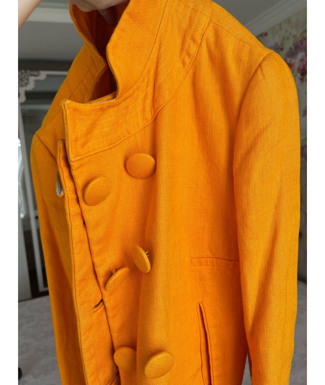 CHLOE Оранжевый льняной жакет/пиджак, фото 4