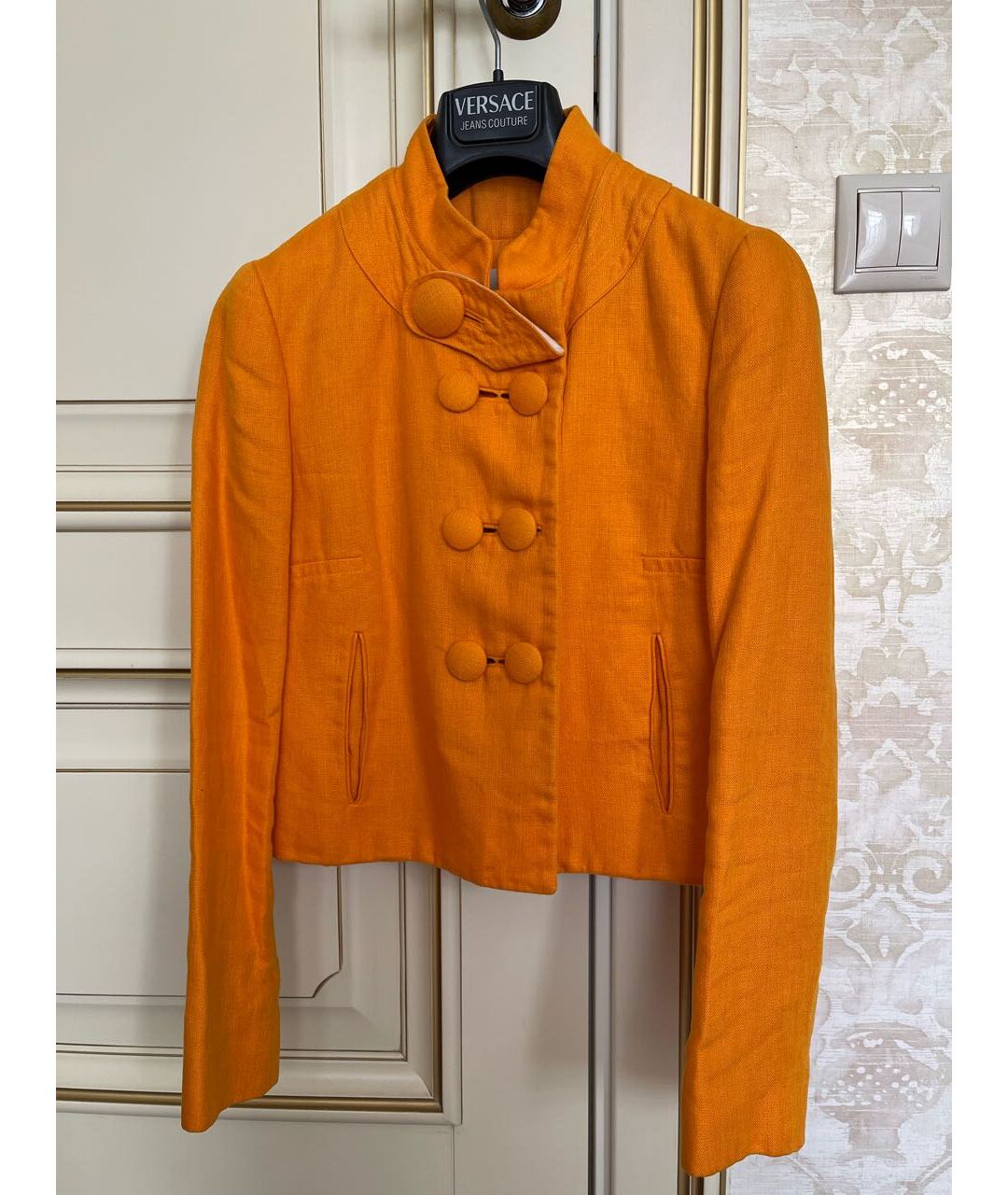 CHLOE Оранжевый льняной жакет/пиджак, фото 9