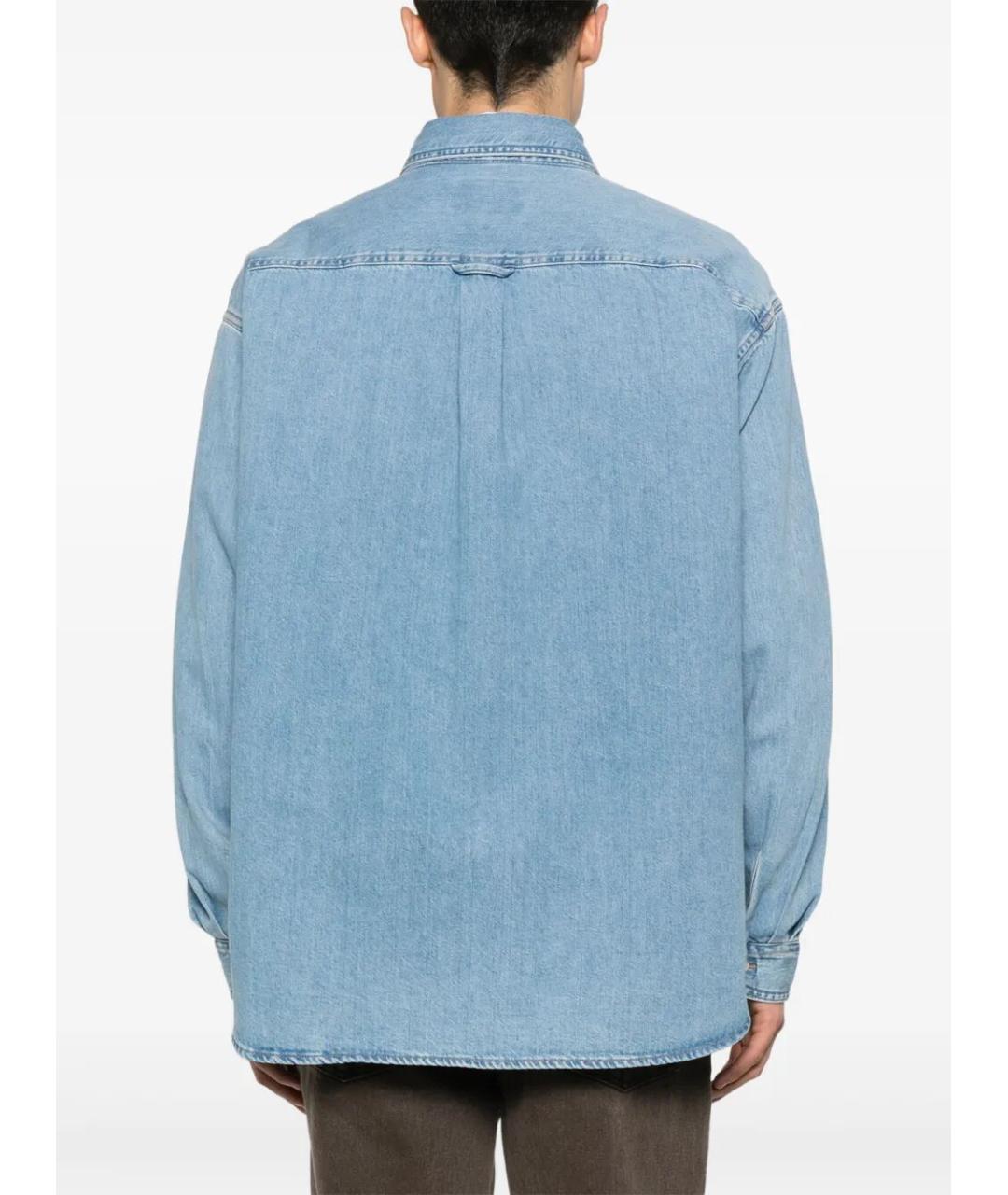 CARHARTT WIP Голубая хлопковая кэжуал рубашка, фото 4