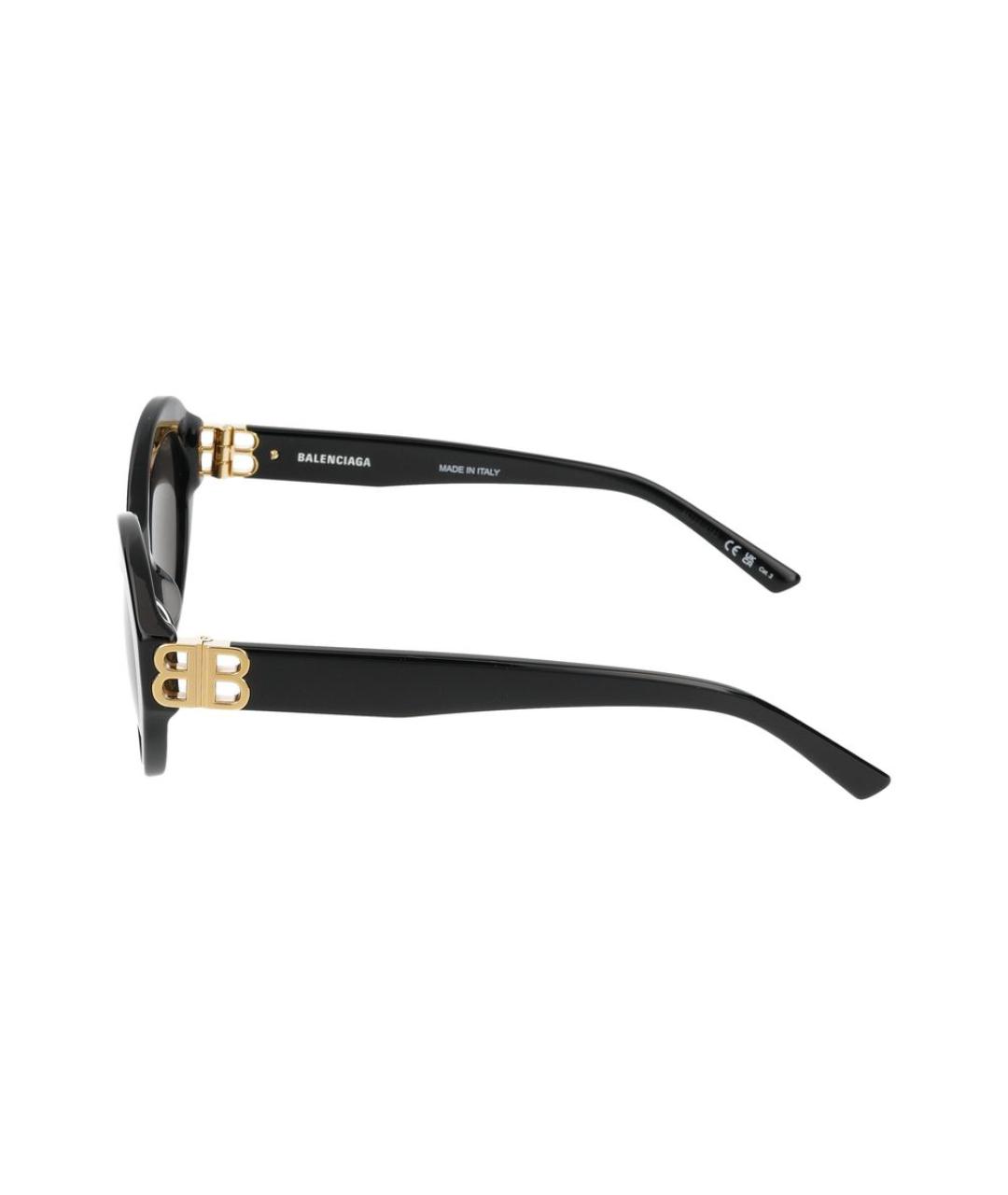 BALENCIAGA Черные пластиковые солнцезащитные очки, фото 3