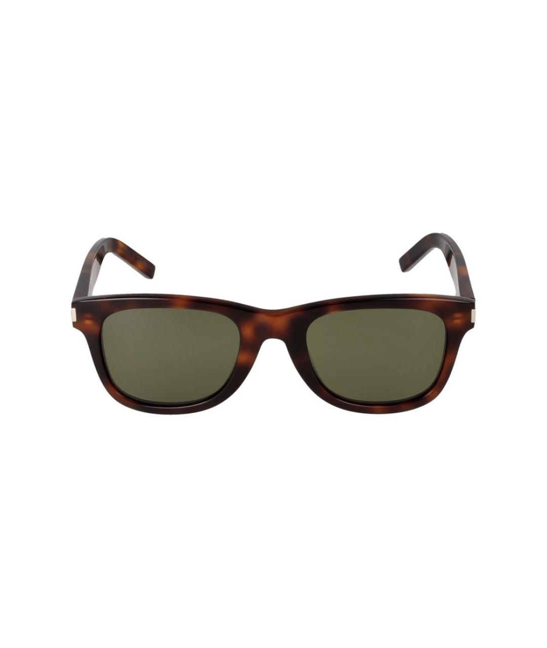 SAINT LAURENT Коричневые солнцезащитные очки, фото 1