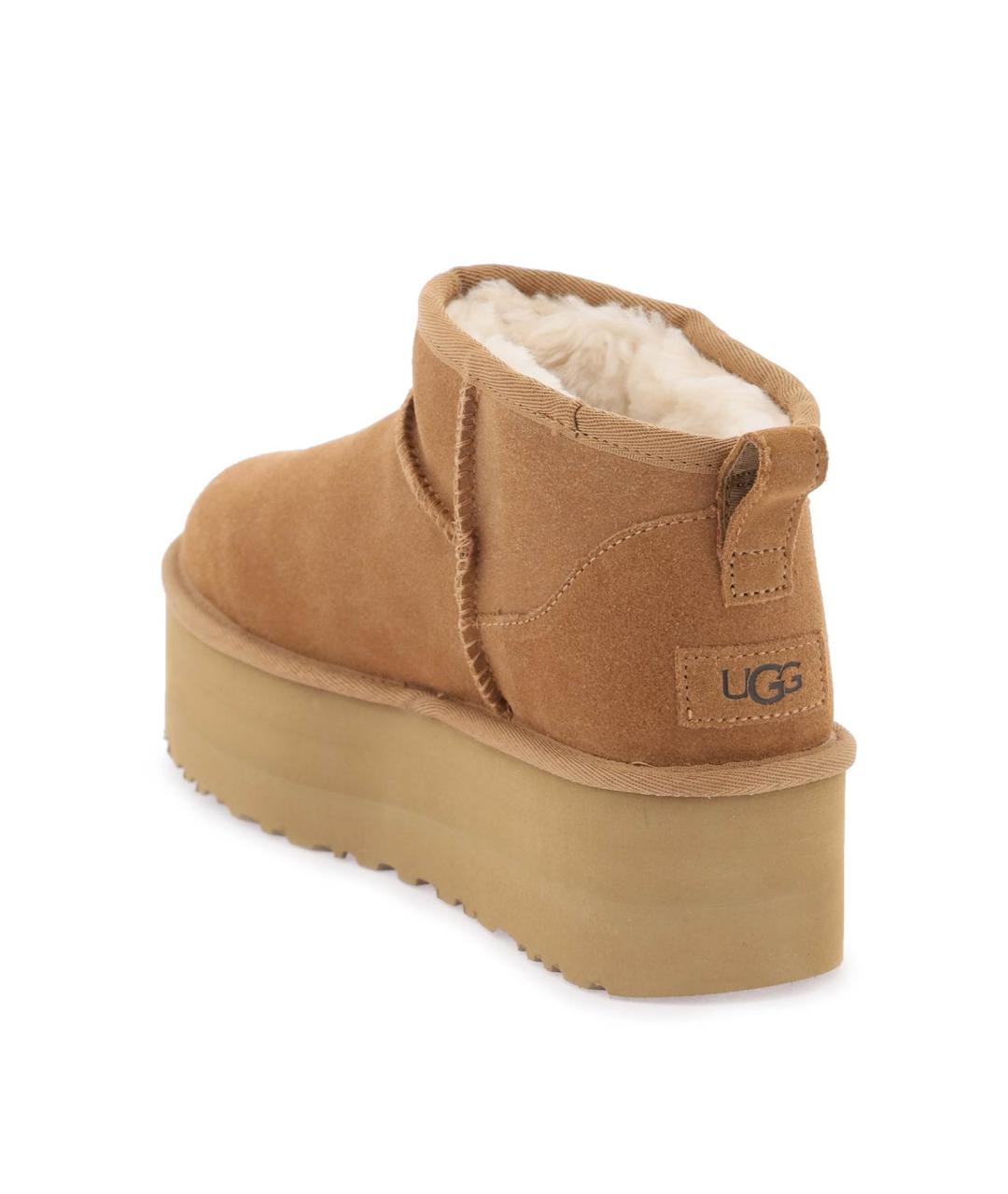 UGG AUSTRALIA Бежевые замшевые ботинки, фото 4