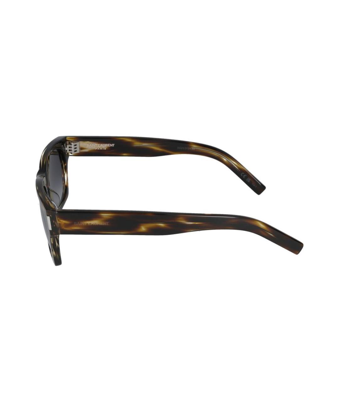 SAINT LAURENT Коричневые солнцезащитные очки, фото 3