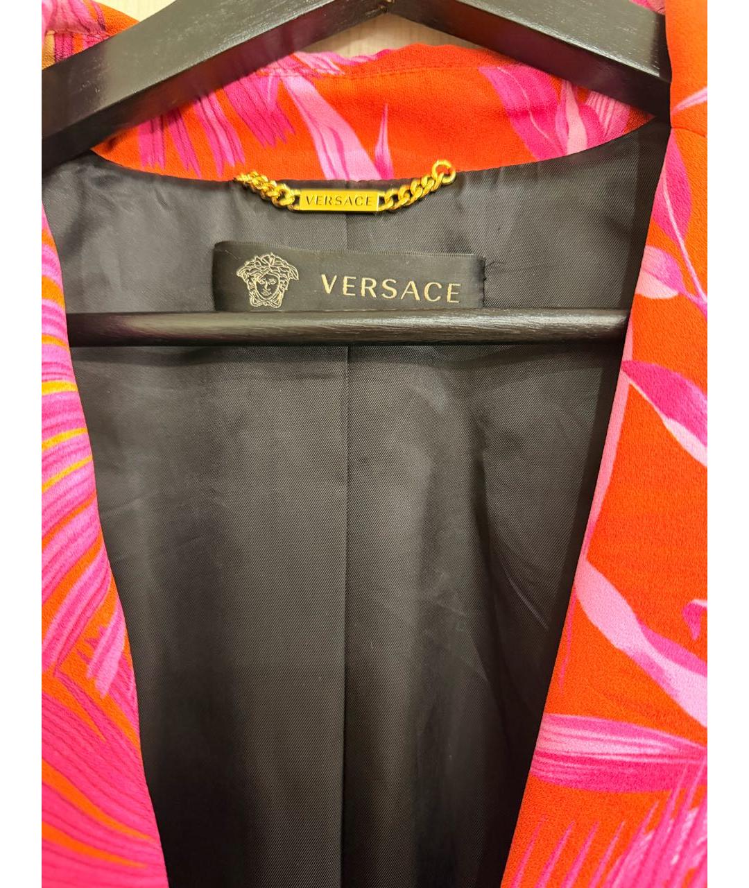 VERSACE Мульти синтетический жакет/пиджак, фото 3