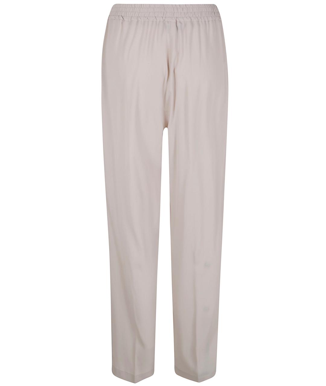 SEVENTY Бежевые шелковые прямые брюки, фото 2