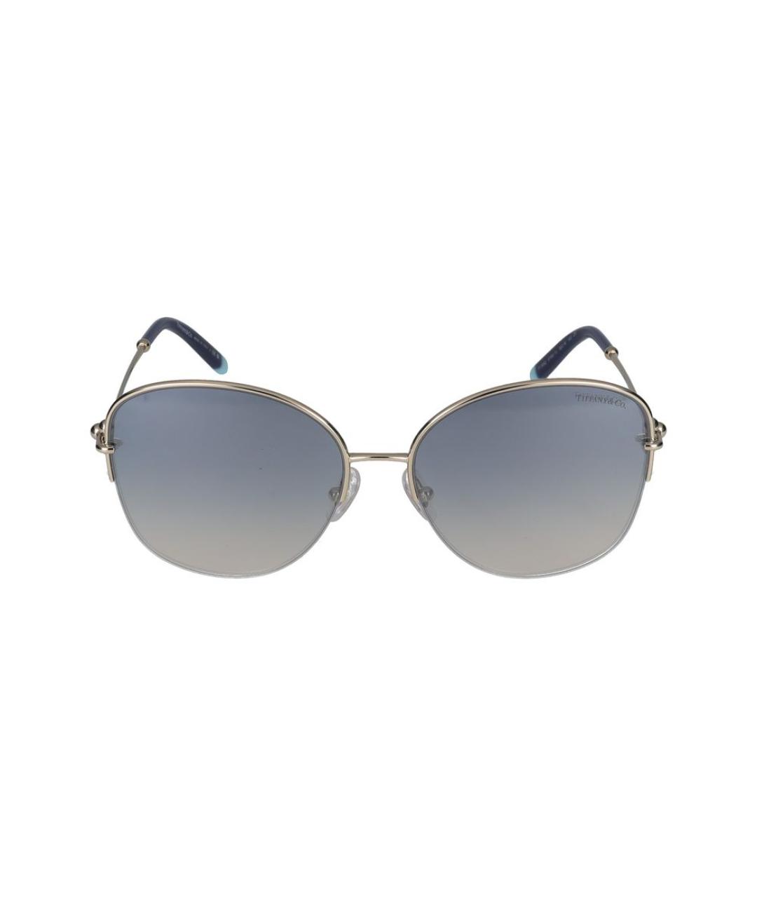 TIFFANY&CO Золотые металлические солнцезащитные очки, фото 2