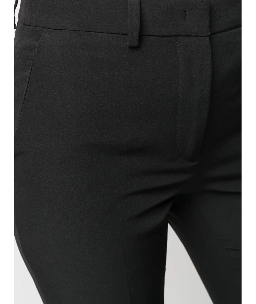 SEVENTY Черные полиэстеровые прямые брюки, фото 2