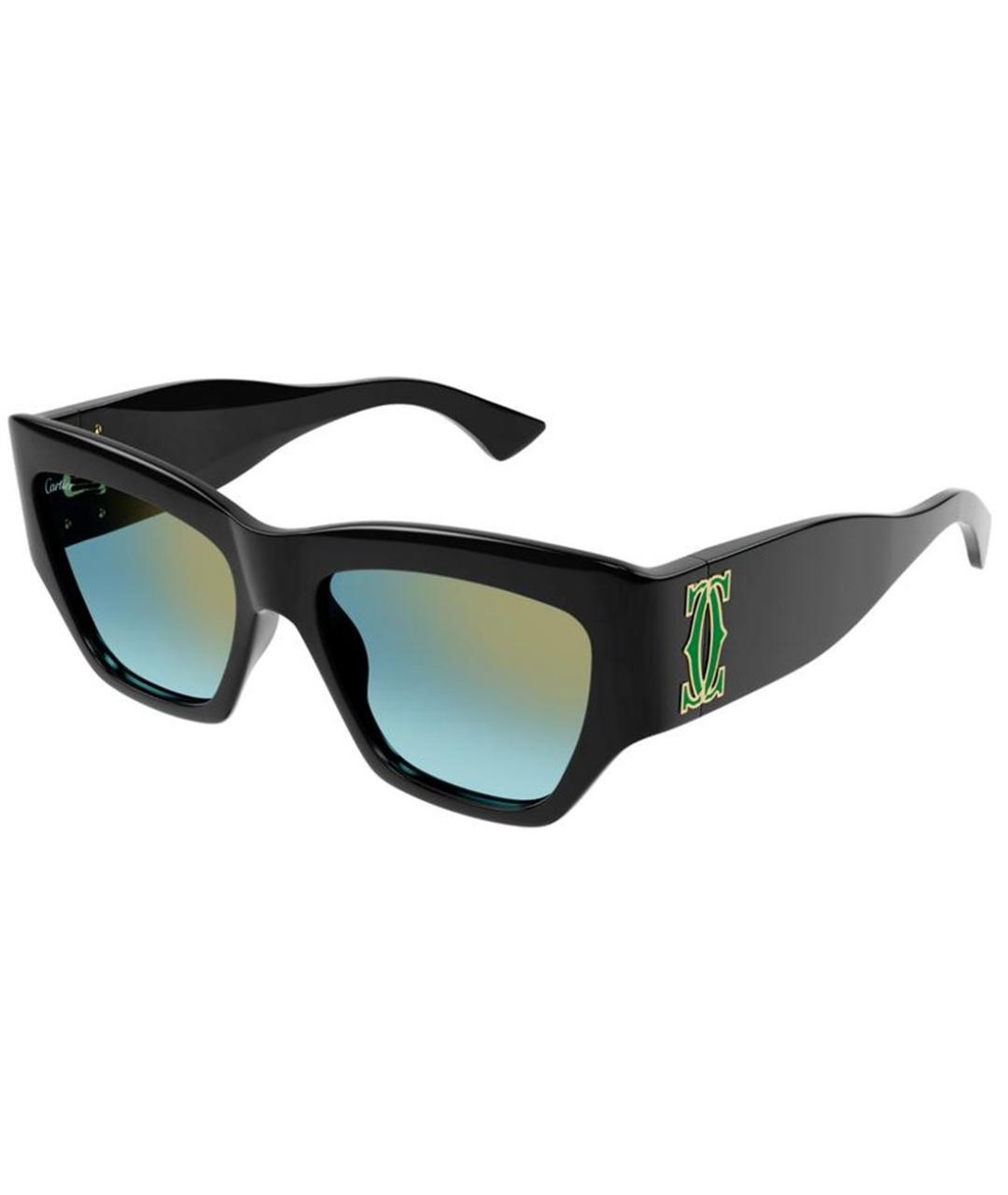 CARTIER Черные пластиковые солнцезащитные очки, фото 1