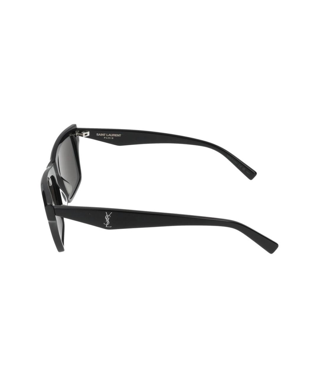 SAINT LAURENT Черные пластиковые солнцезащитные очки, фото 3
