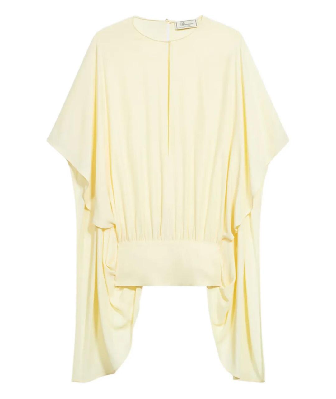 BLUMARINE Желтая вискозная блузы, фото 1
