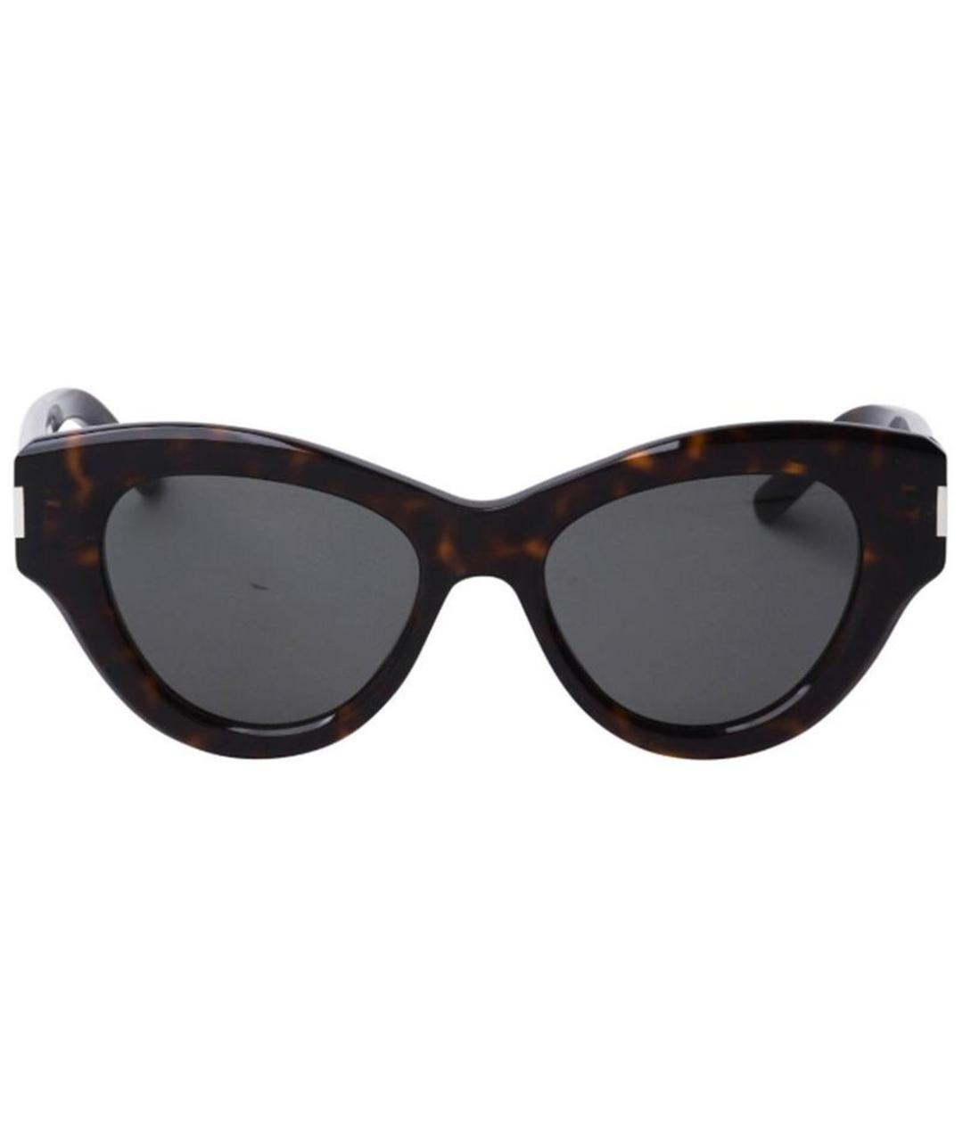 SAINT LAURENT Коричневые солнцезащитные очки, фото 4