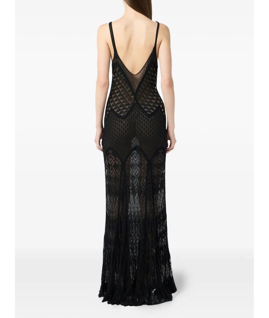 BLUMARINE Черное хлопковое повседневное платье, фото 3