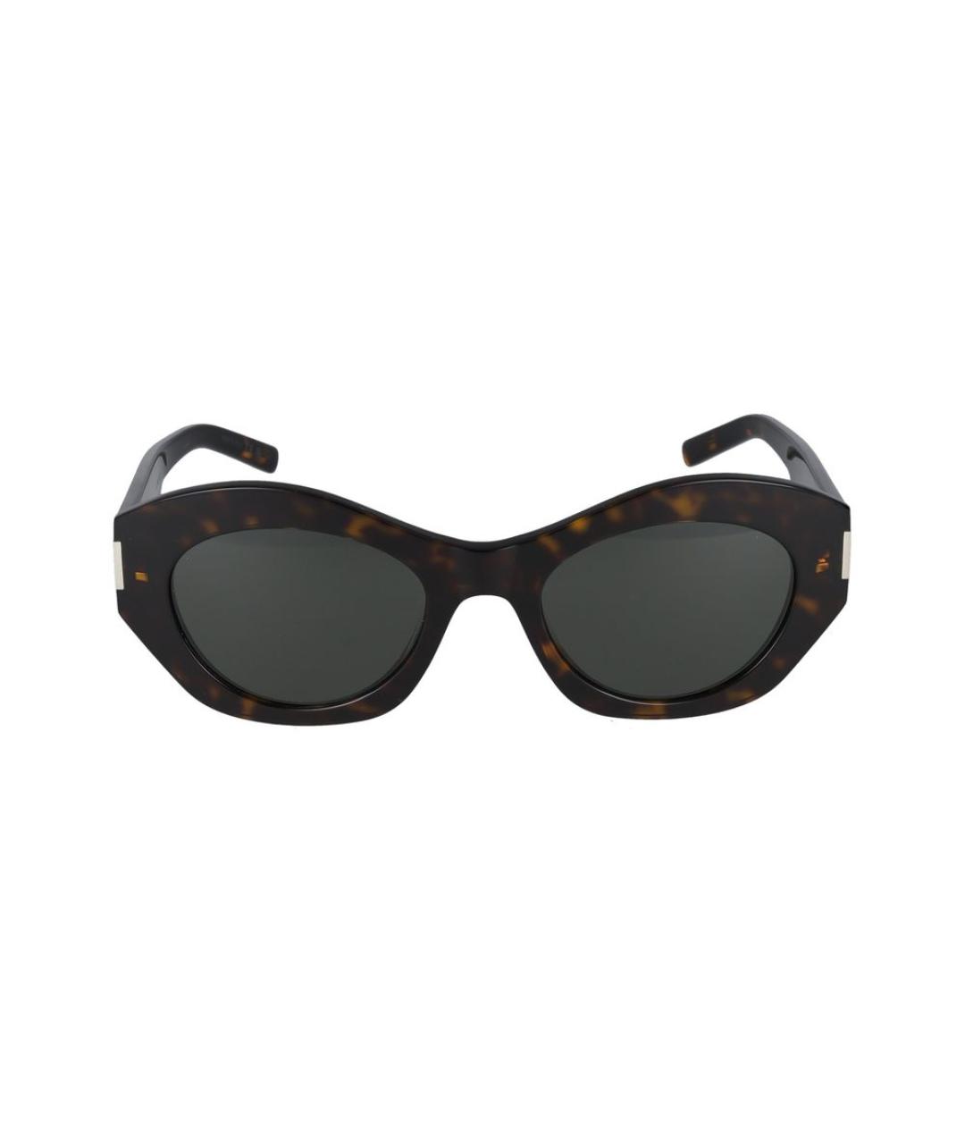 SAINT LAURENT Коричневые солнцезащитные очки, фото 2