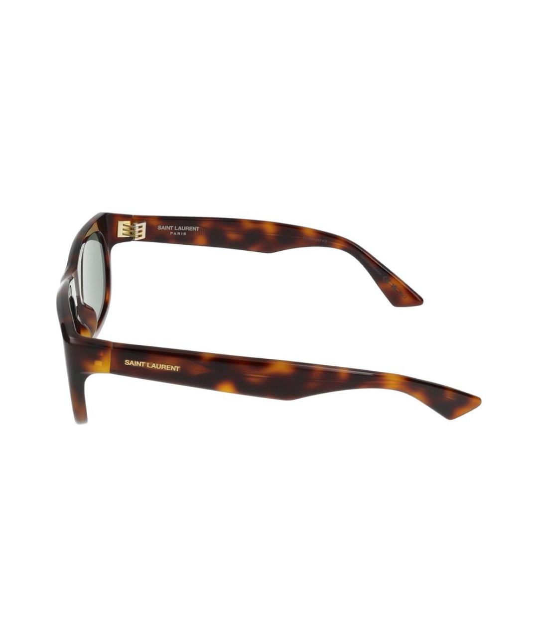 SAINT LAURENT Коричневые солнцезащитные очки, фото 3