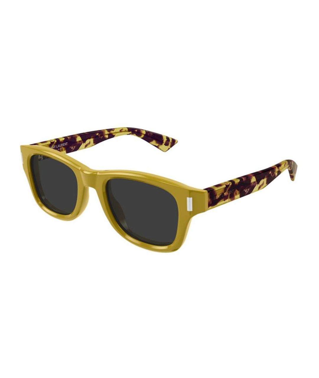 SAINT LAURENT Желтые солнцезащитные очки, фото 1