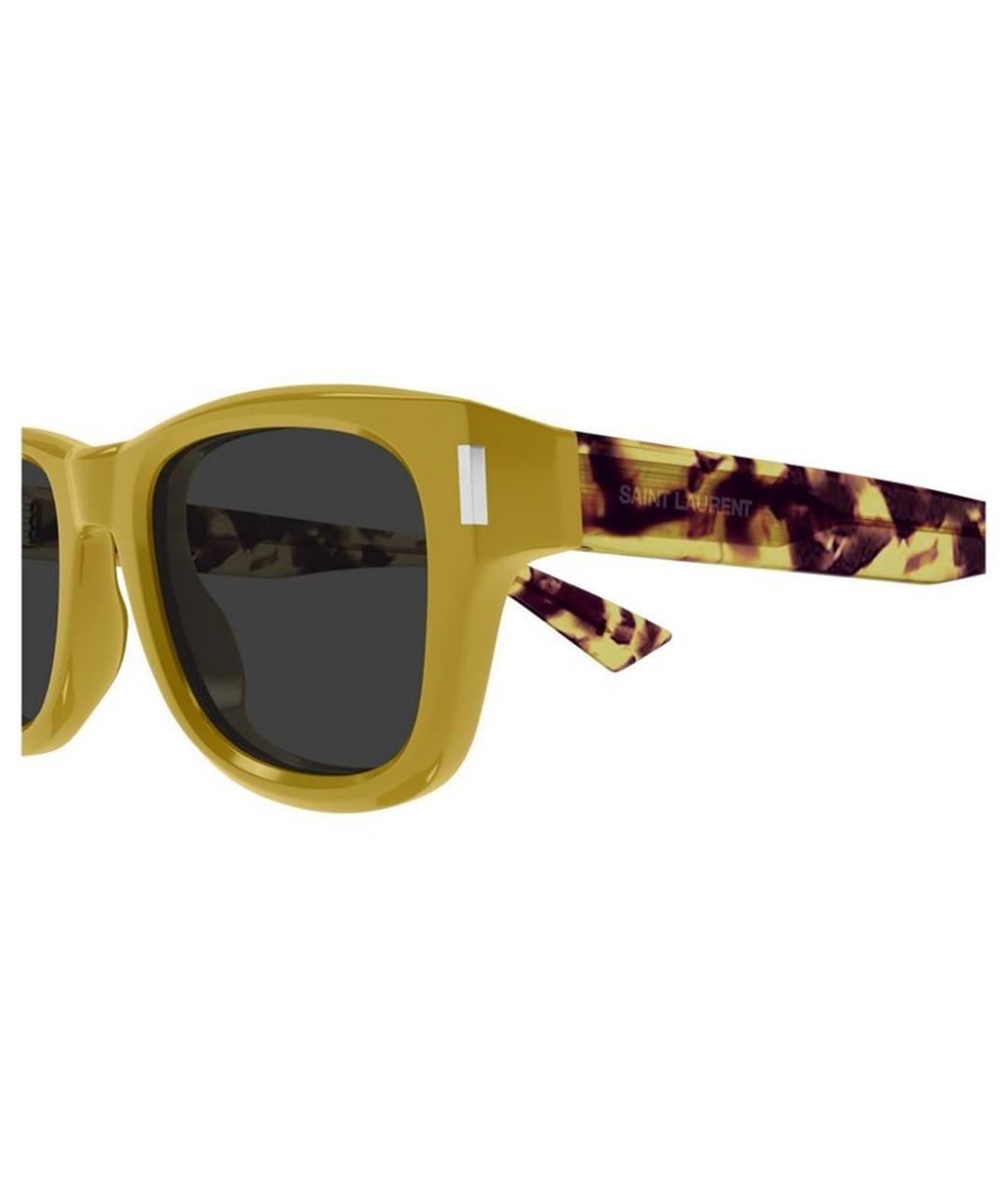 SAINT LAURENT Желтые солнцезащитные очки, фото 5