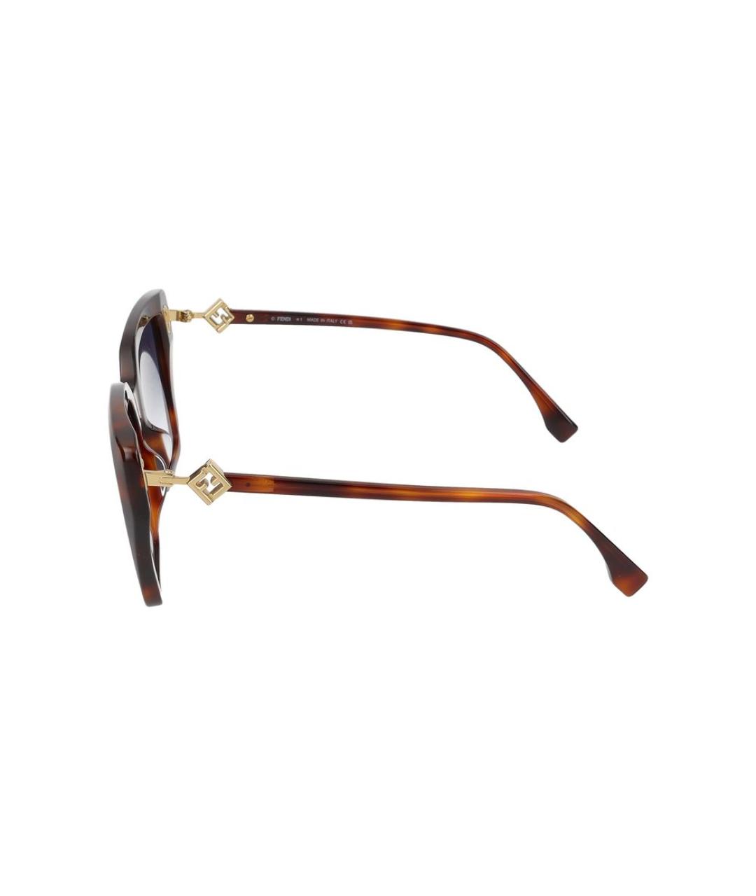 FENDI Мульти металлические солнцезащитные очки, фото 3